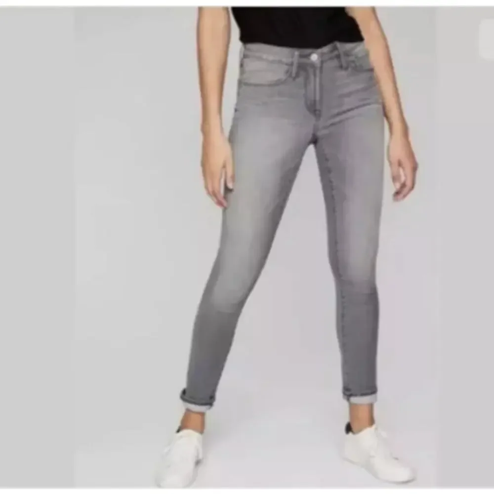 Athleta Size 6 Sculptek Skinny Jeans Stretch Gray‎ Wash Casual Capsule Wardrobe
